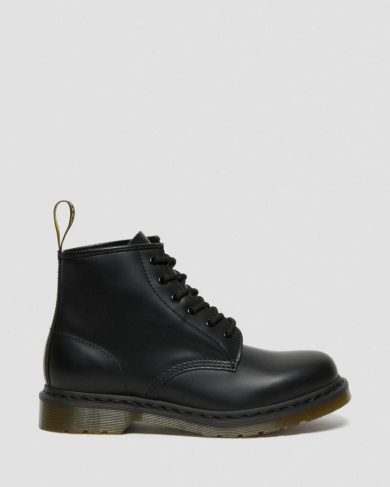 Dr Martens 101 Smooth Læder Ankelstøvler Herre Sort | DK 409ZUT